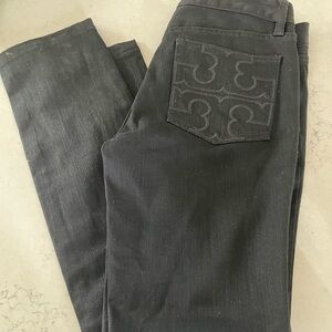 Tory Burch black logo jeans.  Size 28